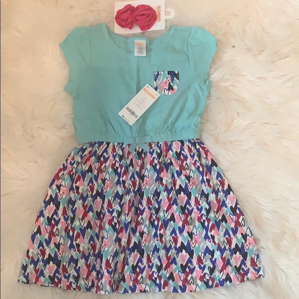 Gymboree girls dress 100% cotton hair clips New